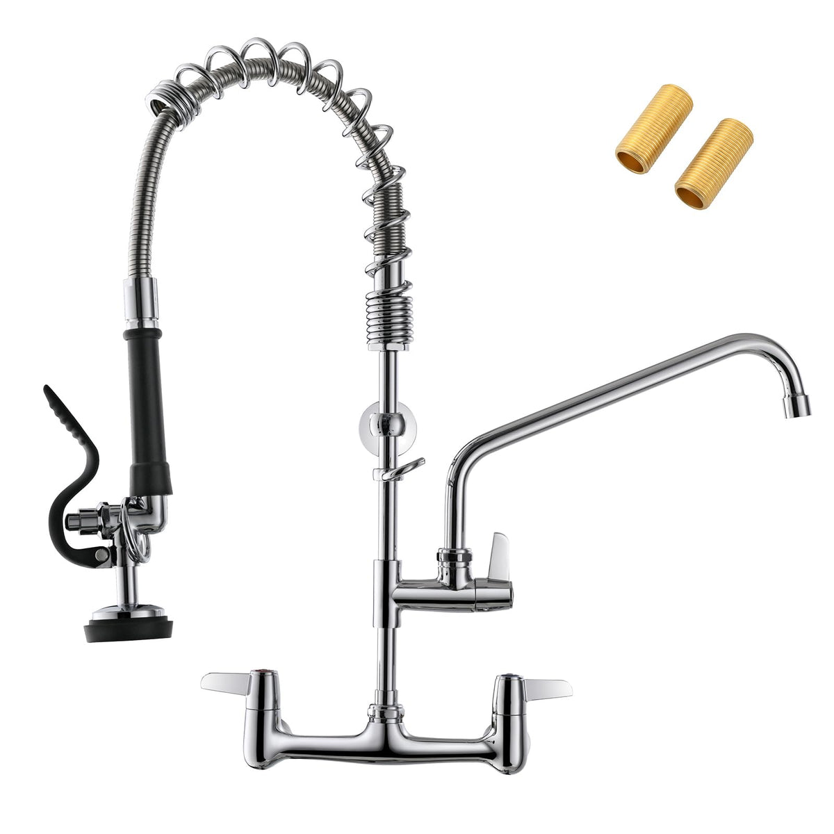 GIMILI wall-mount faucet with adjustable reach for versatile kitchen installations.