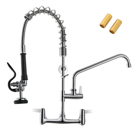 GIMILI wall-mount faucet with adjustable reach for versatile kitchen installations.