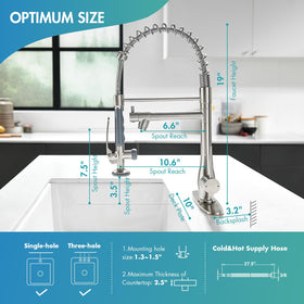 Brushed nickel finish GIMILI faucet adds sleek, durable kitchen style
