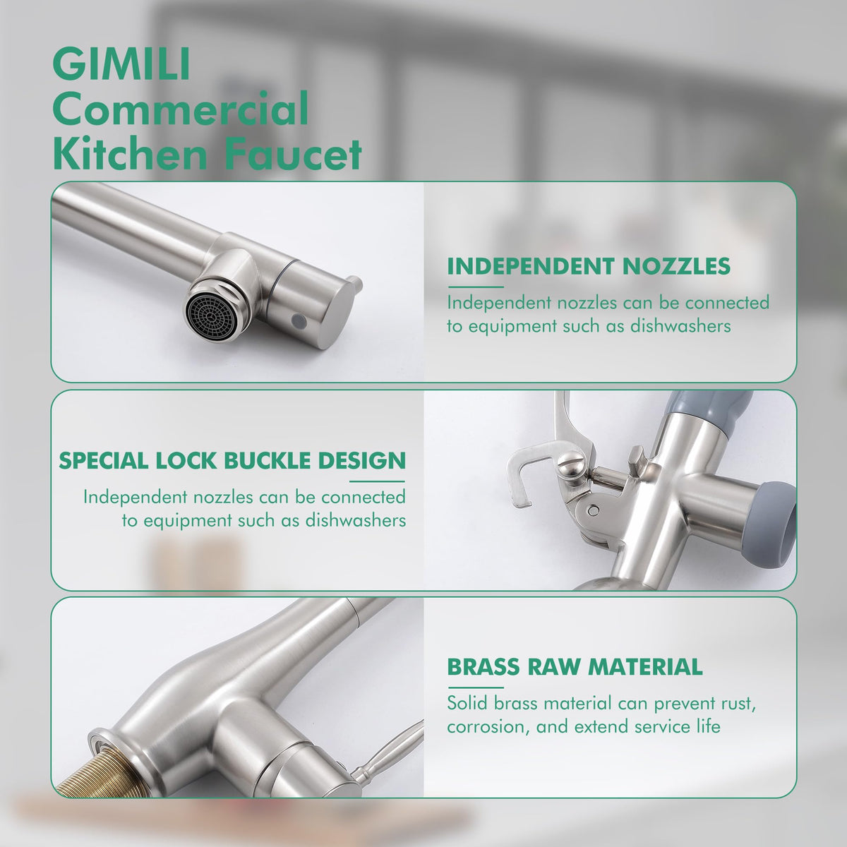GIMILI deck plate creates a clean, cohesive look on multi-hole sinks