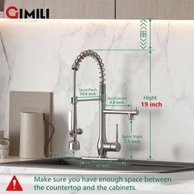 GIMILI pull-down sprayer offers flexible reach for sink tasks