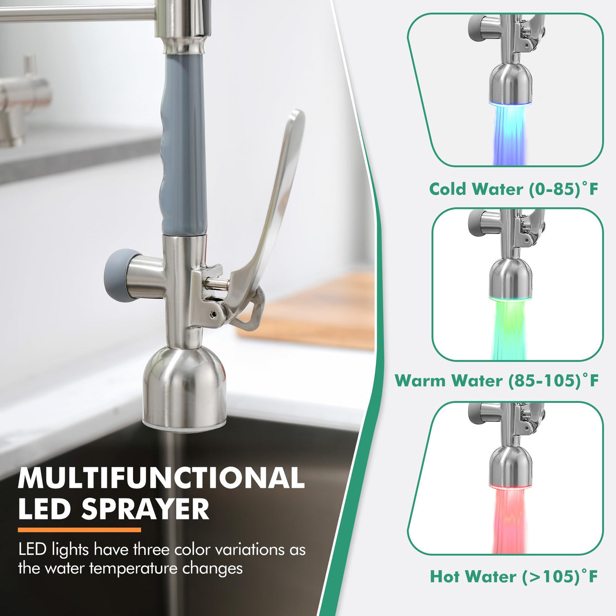 GIMILI two-mode faucet provides spray and stream for cleaning and filling