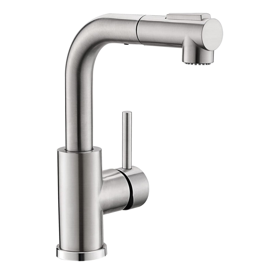 GIMILI modern bar faucet in brushed nickel for quick rinsing and easy control.