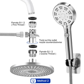 Ginoojy handheld sprayer with six spray modes for personalized rinsing.