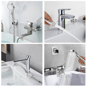 Ginoojy suction bracket enables drill-free mounting near the tub.