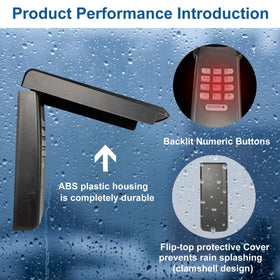 GIOATY keypad with rolling code securing entry with existing openers
