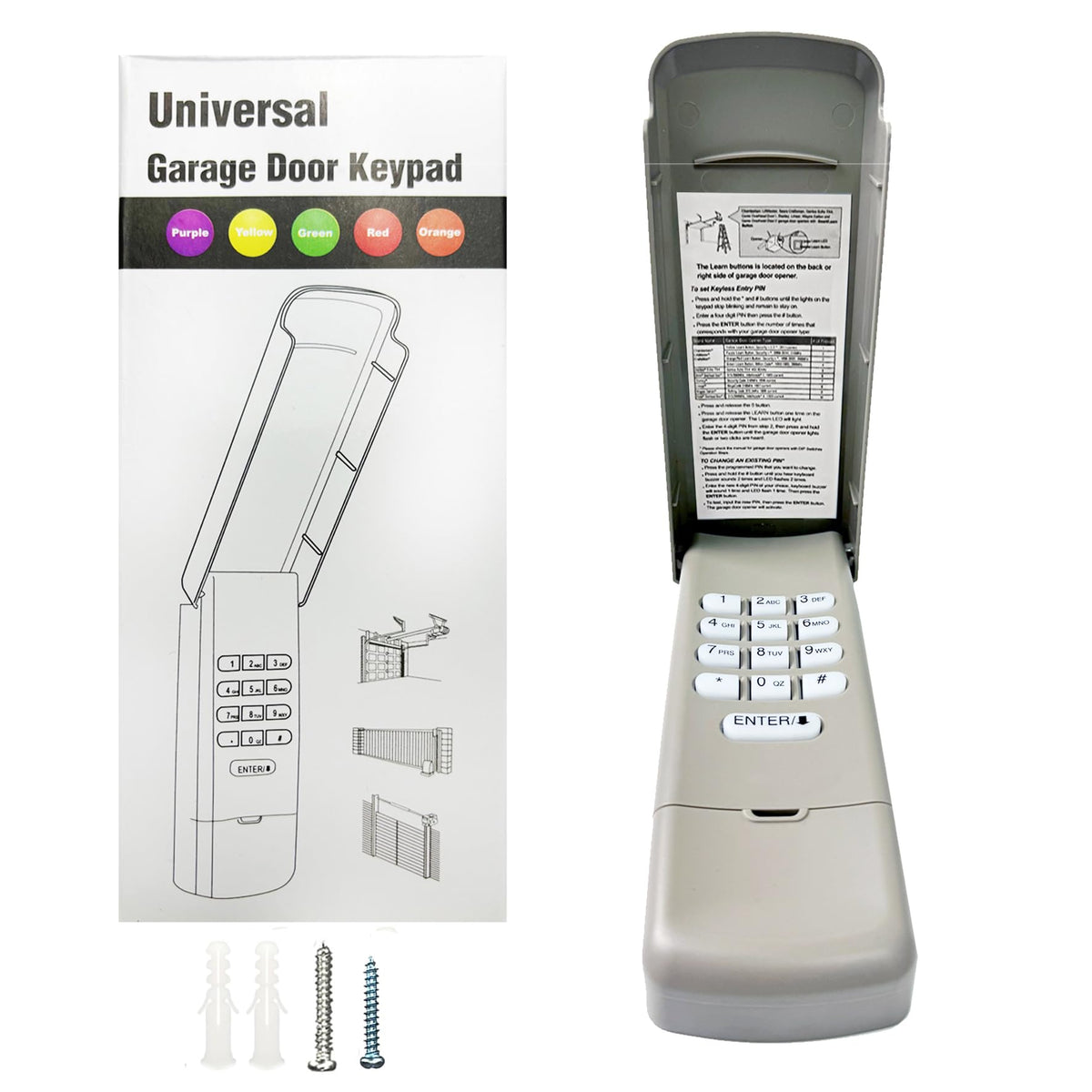 GIOATY universal garage keypad compatible with LiftMaster for easy entry