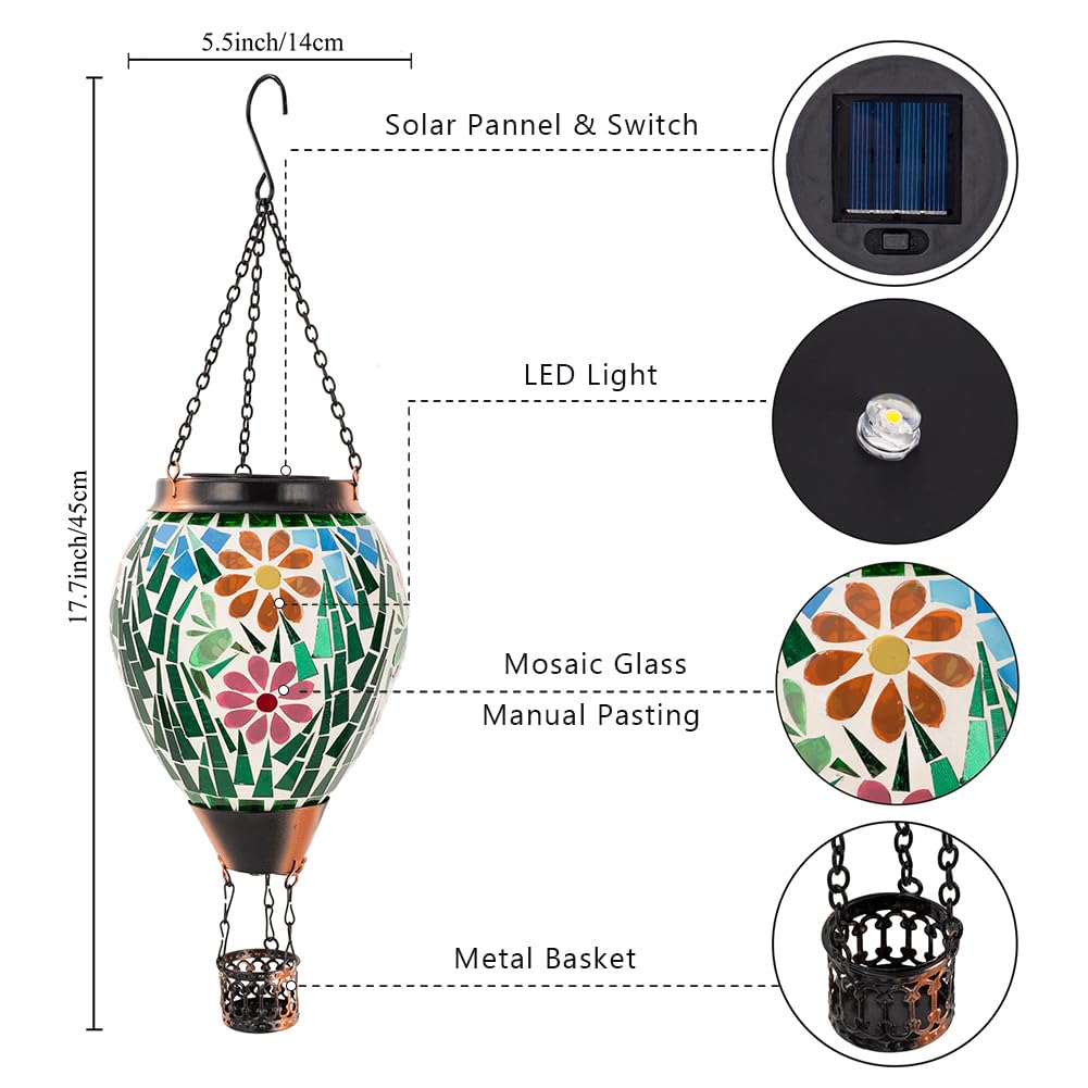 Giole Mosica lantern enhances garden ambience with a warm glow
