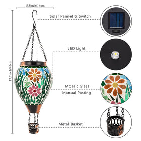 Giole Mosica lantern enhances garden ambience with a warm glow