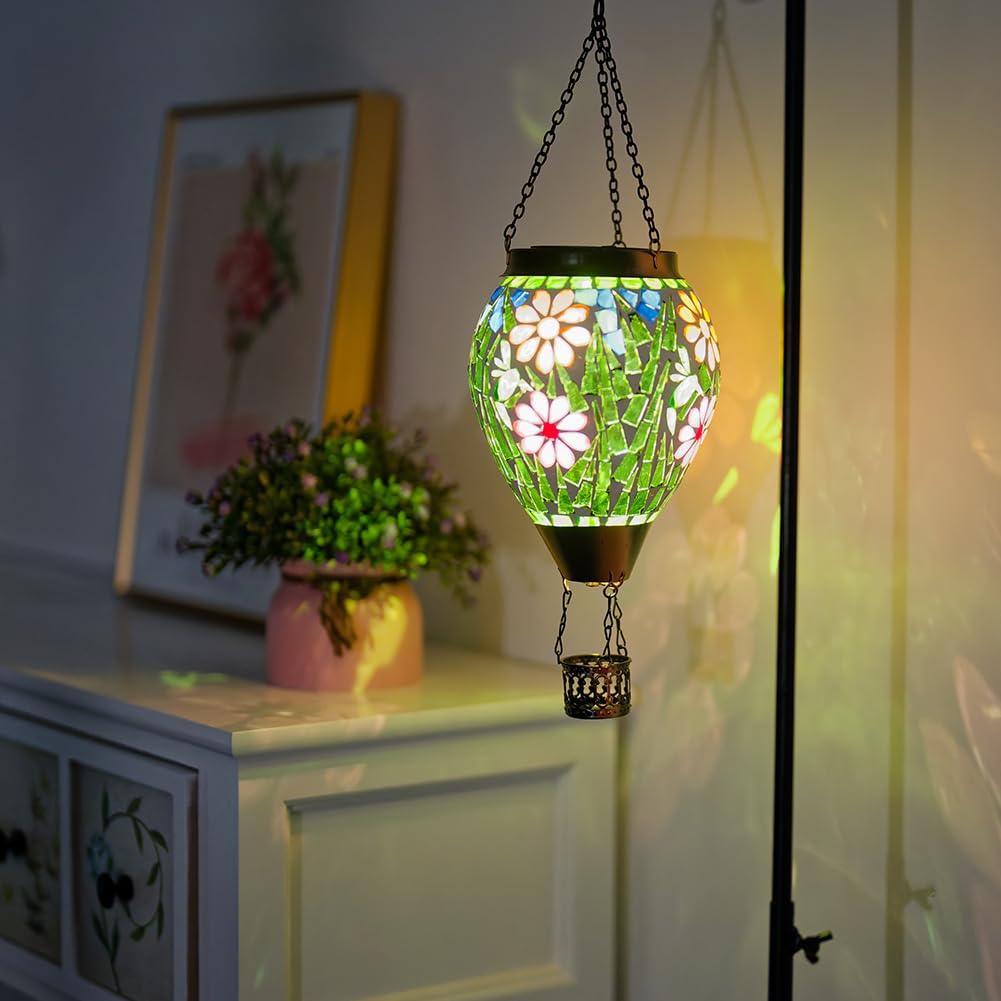 Giole Mosica mosaic design lantern adds artistic light to outdoor spaces