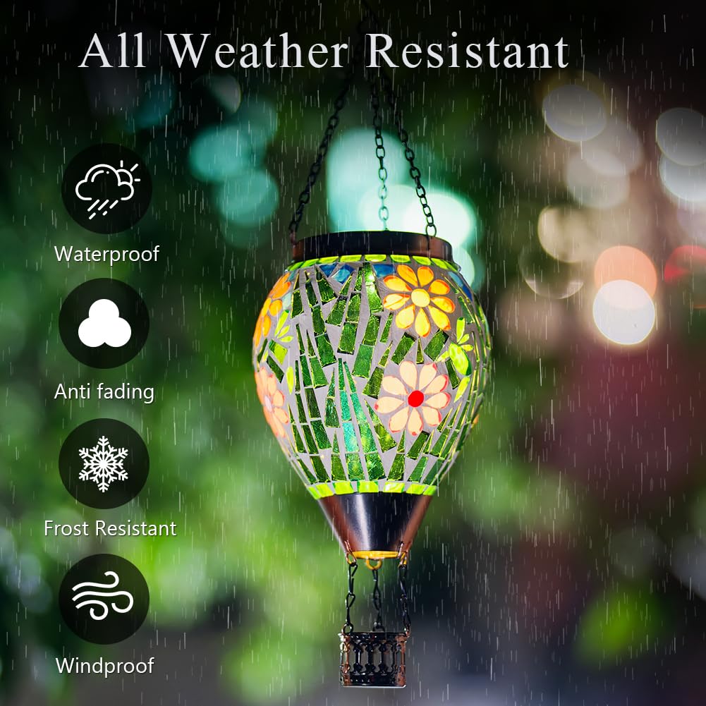 Giole Mosica lantern is waterproof for year-round outdoor use