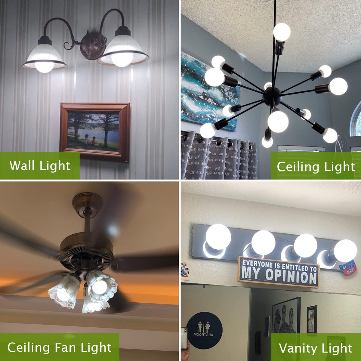 GIOVAR LED globe bulb delivers instant full brightness with no flicker