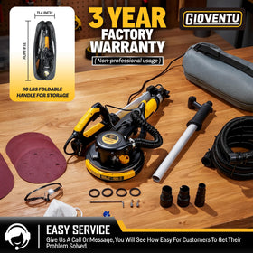 Long power cord provides freedom to move across larger workspaces