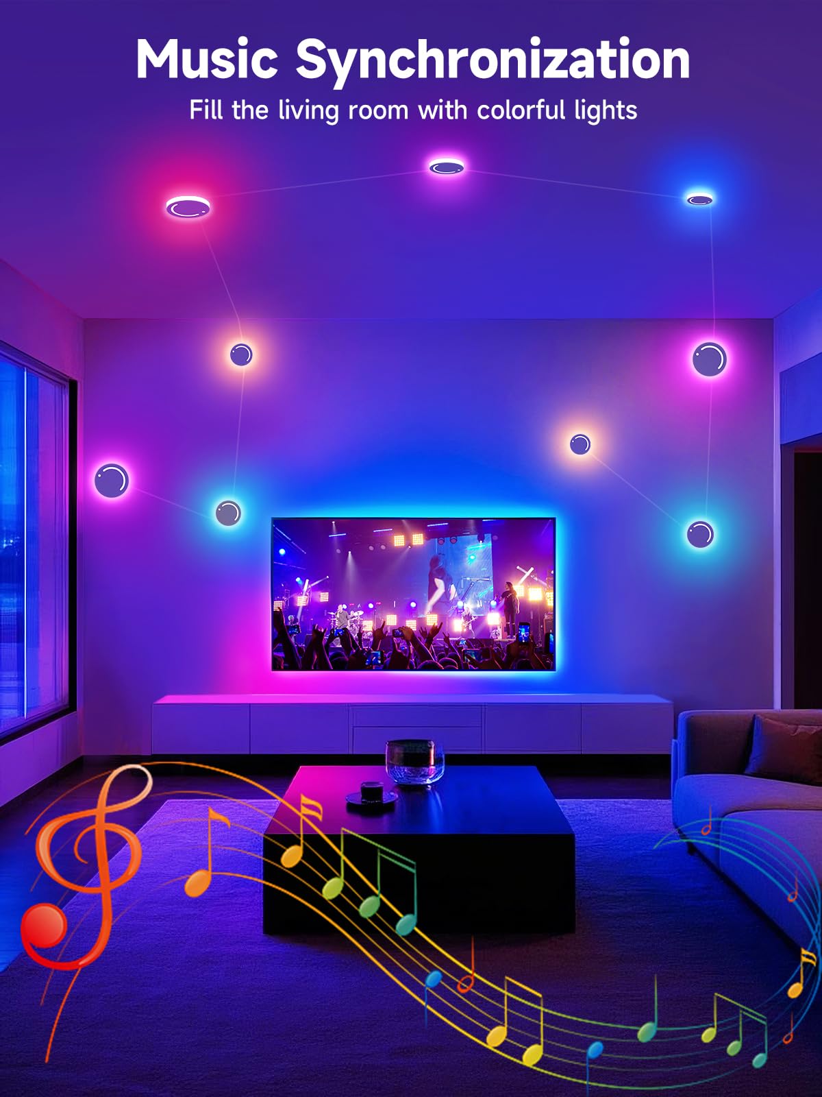 GIPOYENT music-sync feature makes lights respond to your tunes