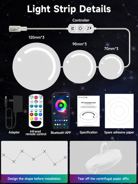 GIPOYENT Smart Wall Light with app and remote control for easy setup