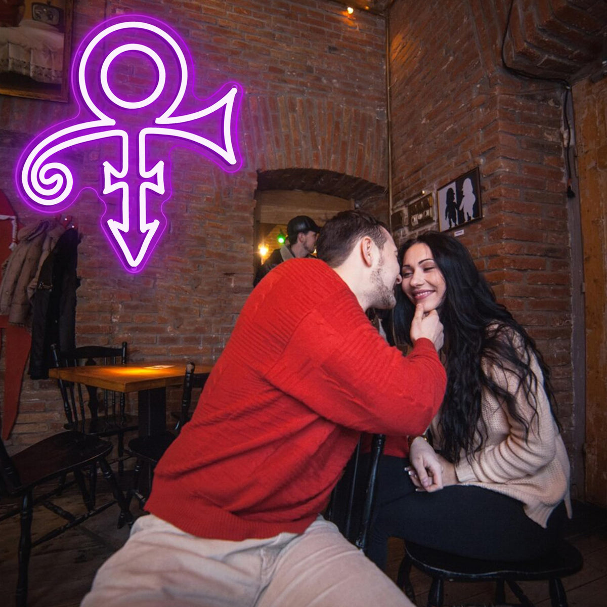 Gippro Prince neon sign used as bar or stage decor for ambiance.