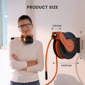 Giraffe Tools corrosion-resistant finish protects the reel in busy shops