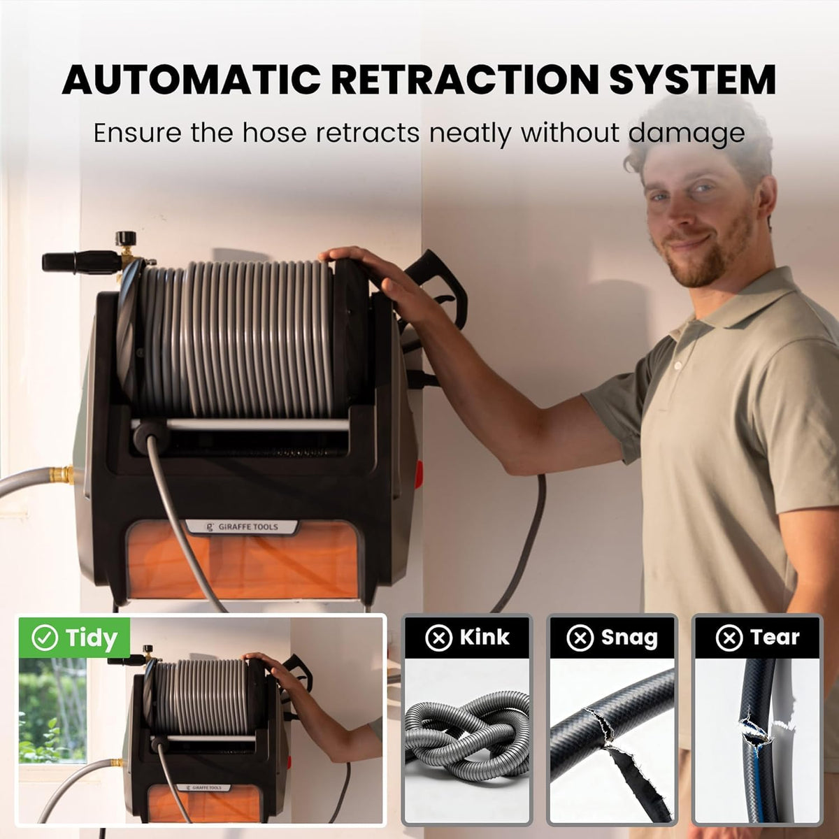 Giraffe Tools Grandfalls foam cannon attachment demonstrates rich lather for cars and patios.