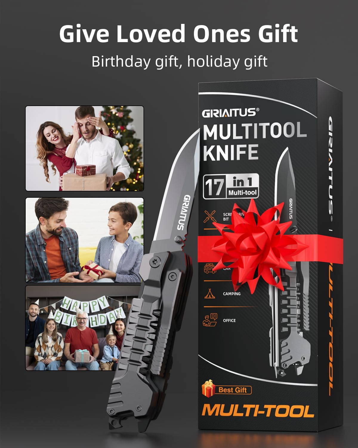 GIRIAITUS signaling whistle on multitool for group safety