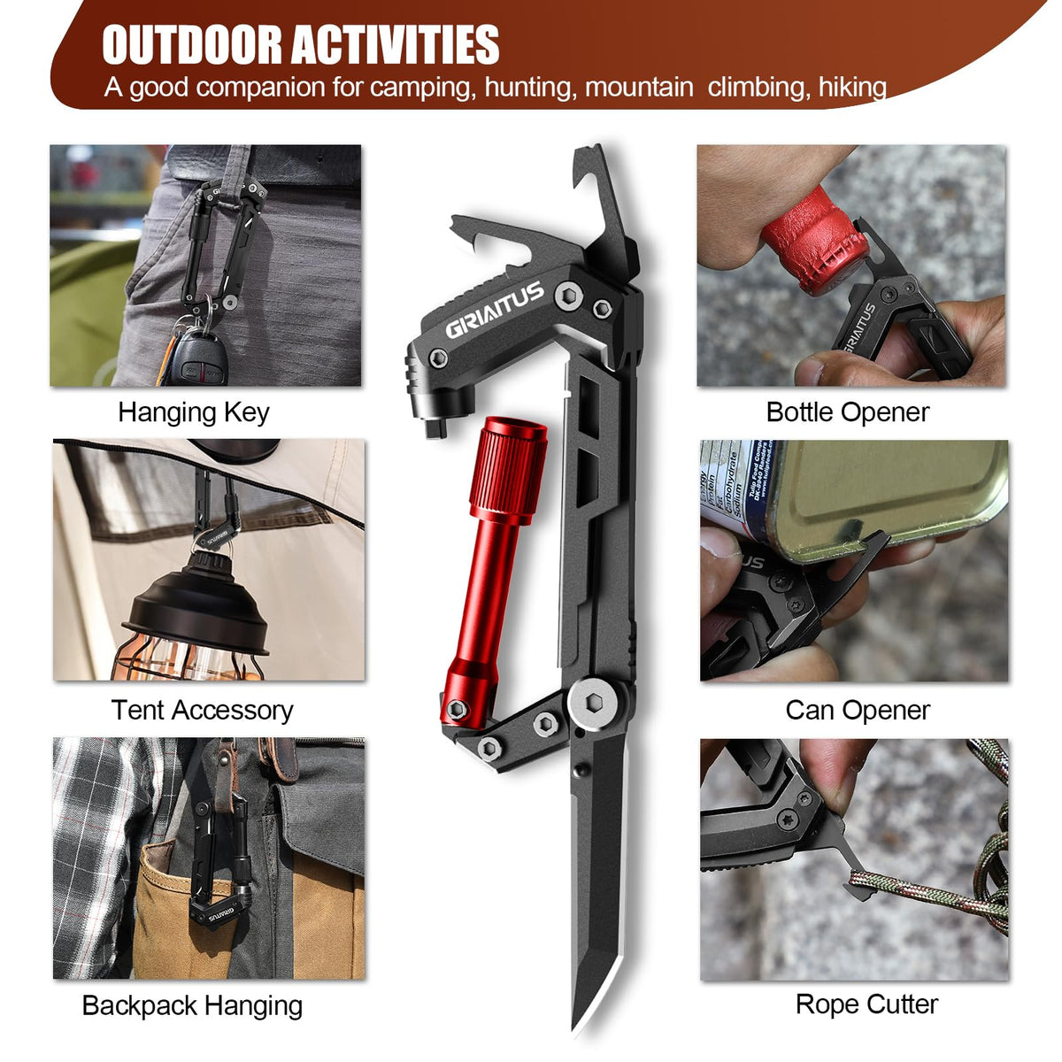 GIRIAITUS multitool includes screwdriver for quick fixes.