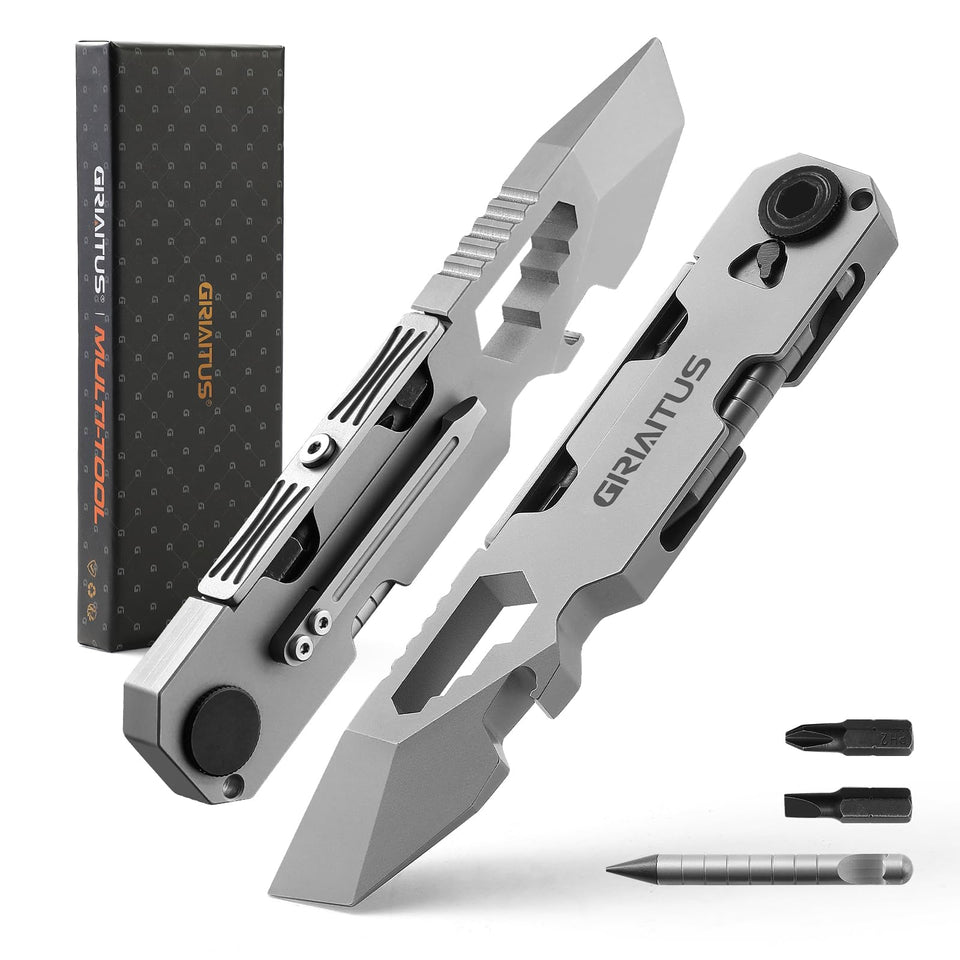 GIRIAITUS EDC pry bar with bi-directional screwdriver in action for quick field adjustments
