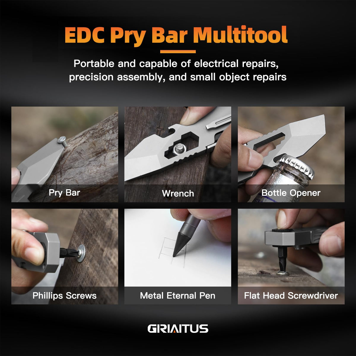 GIRIAITUS compact all-in-one tool suited for camping and daily tasks