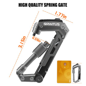 GIRIAITUS compact edc carabiner designed for pockets and packs.