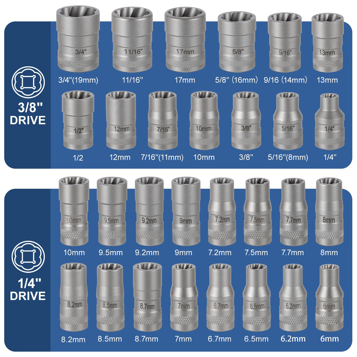 GIREORAN 1/4 and 3/8 inch adapters enable versatile tool compatibility