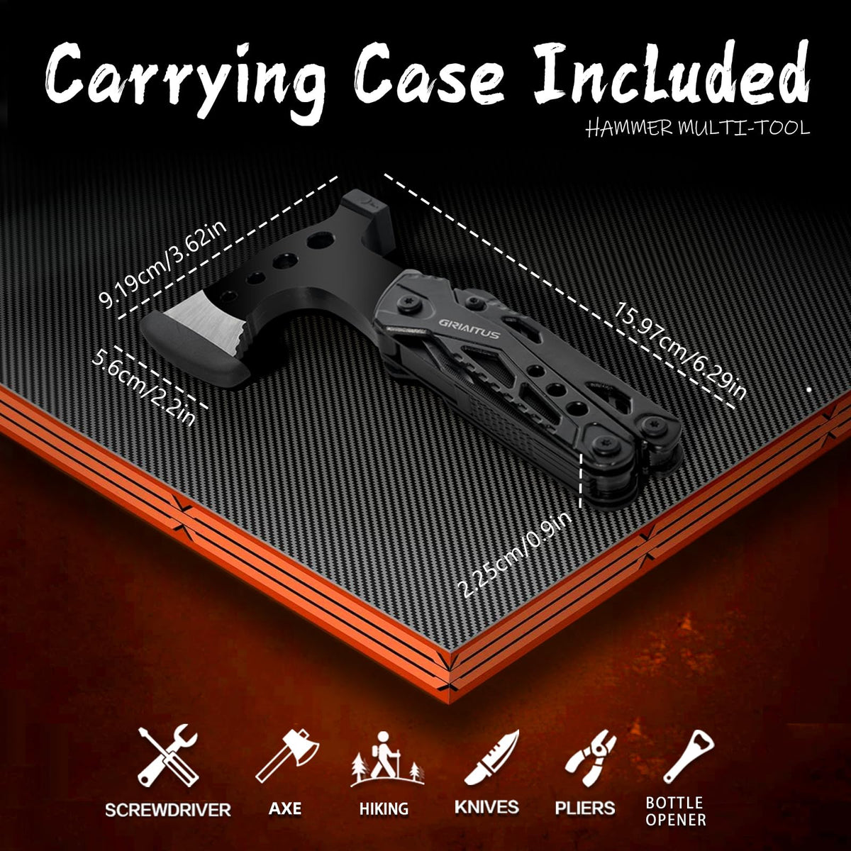 GIRIAITUS 16in1 multitool fire-starter: spark a safe campfire experience.