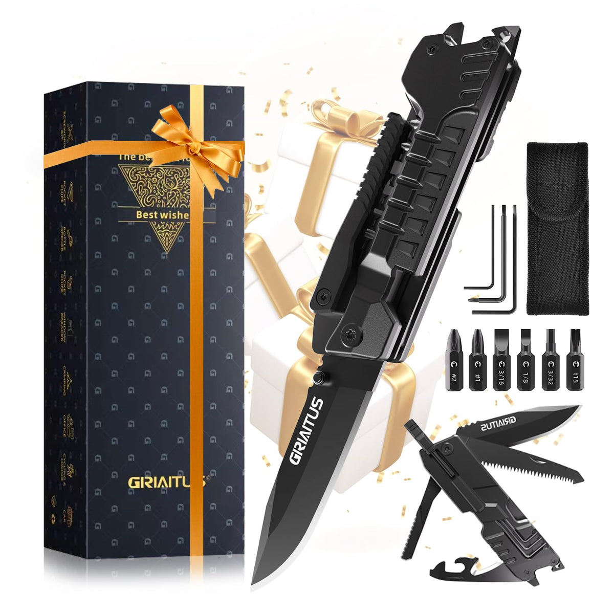 GIRIAITUS 17-in-1 multitool ready for pocket carry and quick fixes.