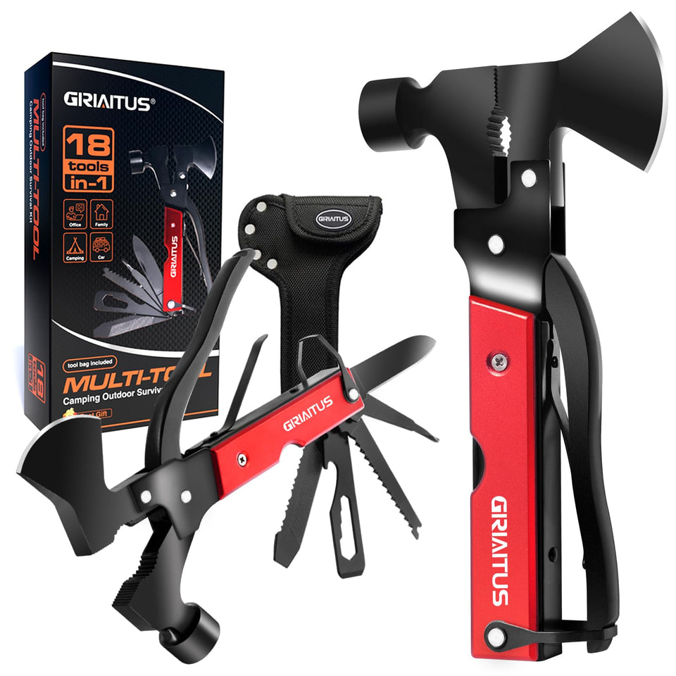 GIRIAITUS 18-in-1 multitool with axe boosts camping task readiness