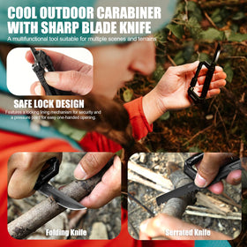 GIRIAITUS carabiner multitool bottle opener for campsites.
