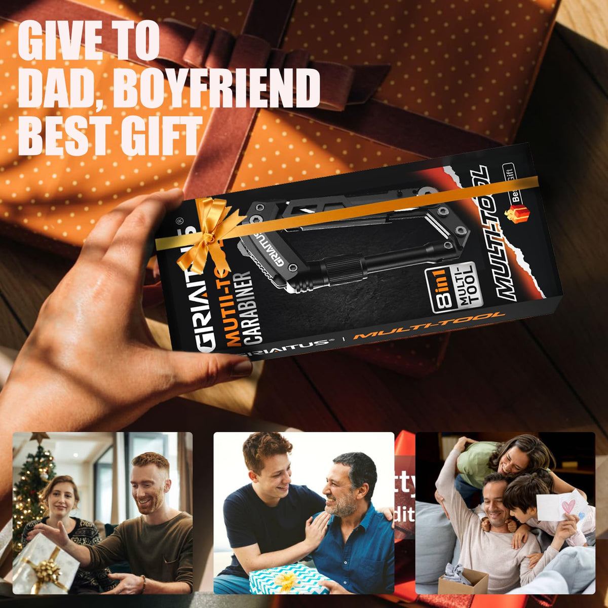GIRIAITUS carabiner multitool can opener handy at meals.