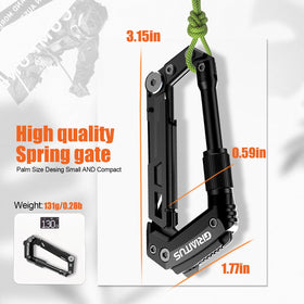 GIRIAITUS carabiner multitool rope cutter handy for camping cords.
