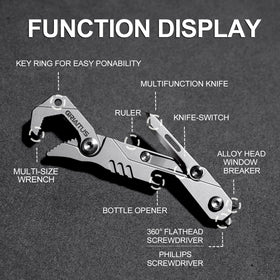GIRIAITUS EDC multitool slotted screwdriver enables quick on-site tightening.