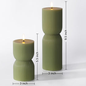 Girimax remote-controlled flameless pillars with easy-to-use remote for anytime lighting