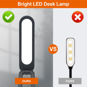 Giryuhd desk lamp arm rotates 180° to focus light precisely.