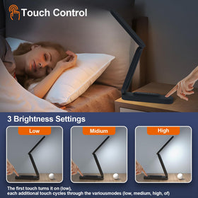 Giryuhd LED desk lamp with a 2000mAh battery for wireless use.