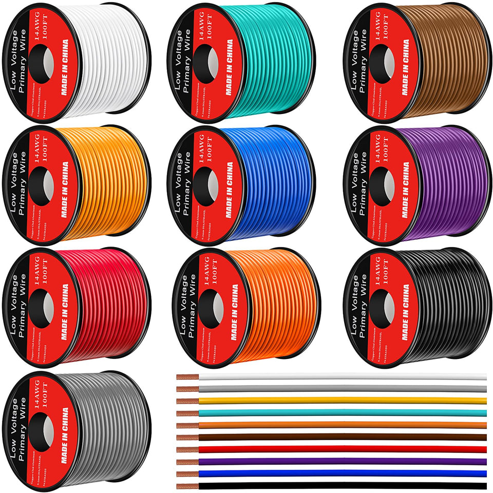 Gisafai 12-gauge red wire for automotive power and speaker wiring