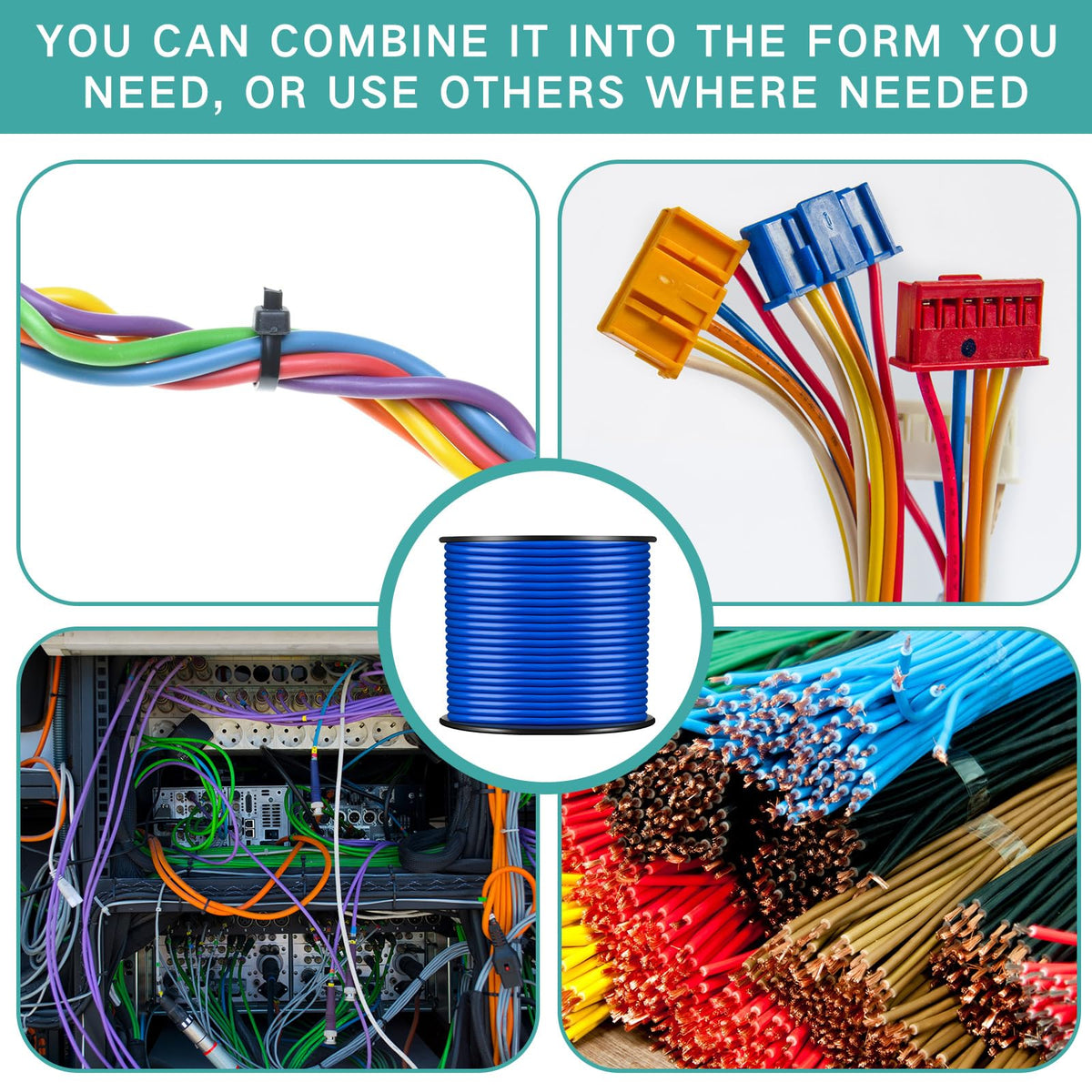 Gisafai 12-gauge white wire suits low-profile installations and clean routing