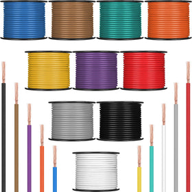 Gisafai 14ga gray wire spool for general electrical wiring and repairs.