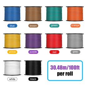 Gisafai 14ga green wire spool for battery connections and power tools.