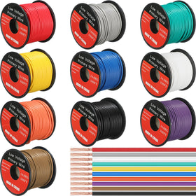 Gisafai 14ga red wire spool for automotive wiring with reliable power delivery.