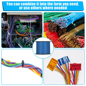 Gisafai 14ga white wire spool for LED lighting and electronics.