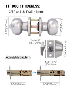 GITRANG adjustable backset for 60mm or 70mm thick doors.