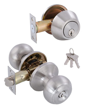 GITRANG all keyed identical deadbolt outer knob for secure front doors with single-key convenience.