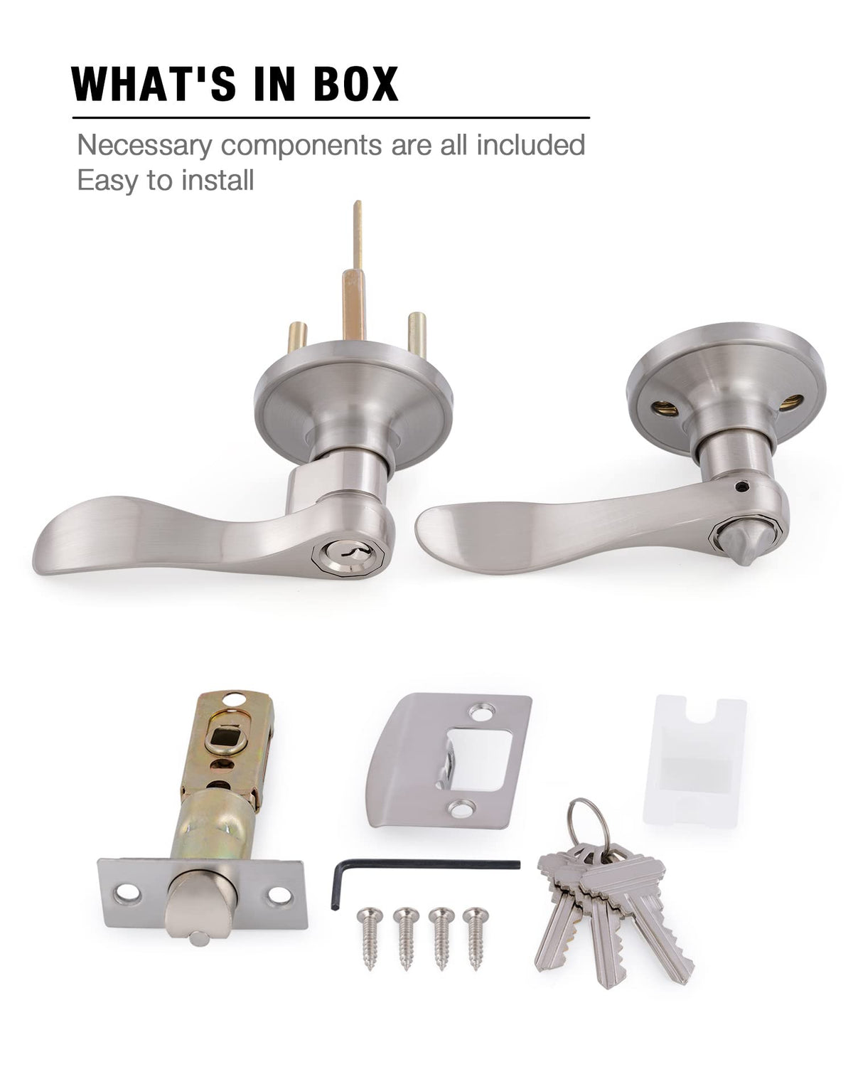 GITRANG ANSI Class 3 certified hardware with long-lasting satin nickel finish