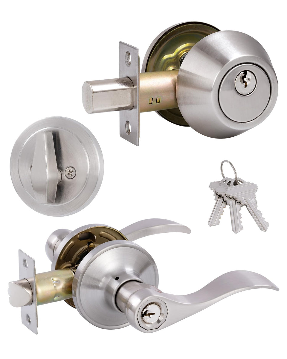 GITRANG front door lever keyed-alike for simple entry with one key.