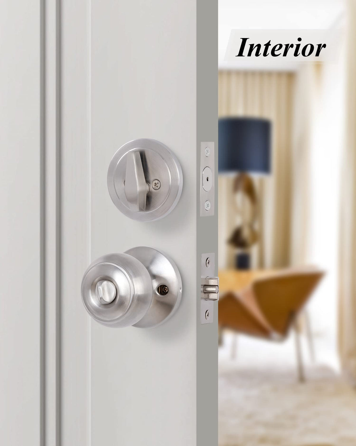 GITRANG smooth matte black finish knob for comfortable handling.