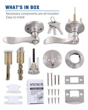 GITRANG reversible lever fits both right and left-handed doors.